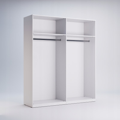 Nowoczesna Szafa Przesuwna Family Biały Połysk Szer 150 cm 2